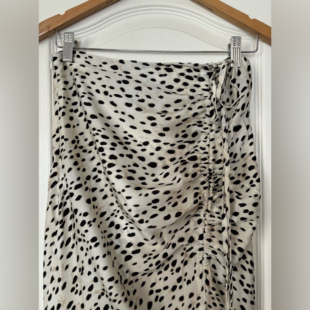 Cider Spot Leopard Print Drawstring Split Maxi Skirt - like new! Size M - Picture 7 of 14
